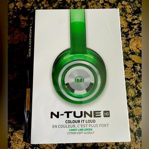 New , Factory Sealed- Monster N-Tune HD Colour It Loud Headphones